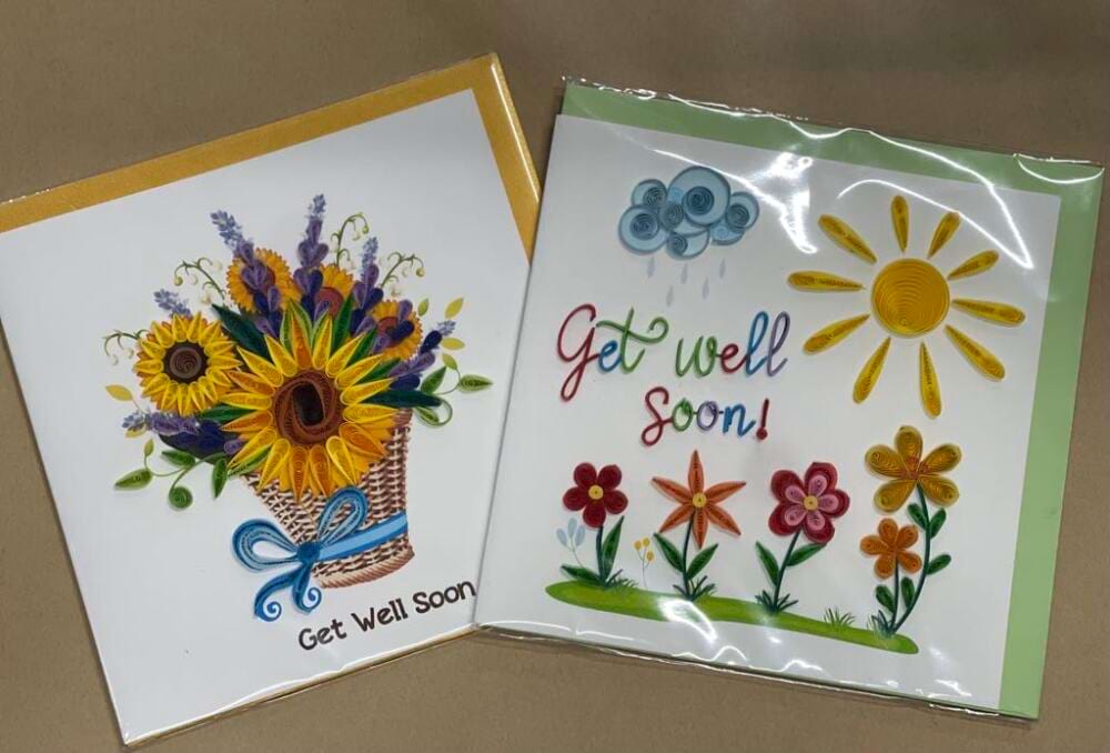 Assorted Get Well Quill Cards (L)