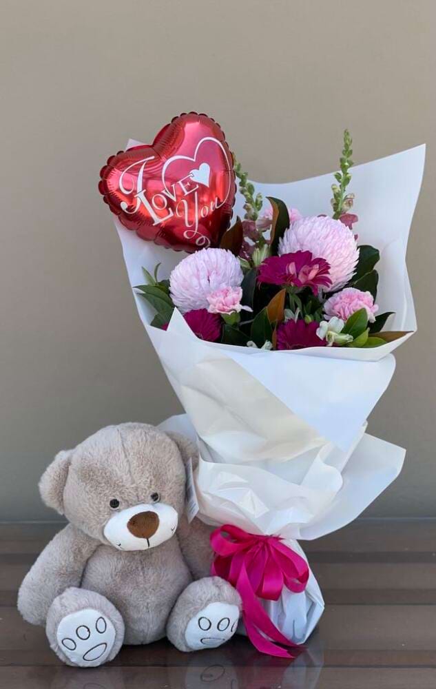 Balloon, Blooms & Bear Bundle 