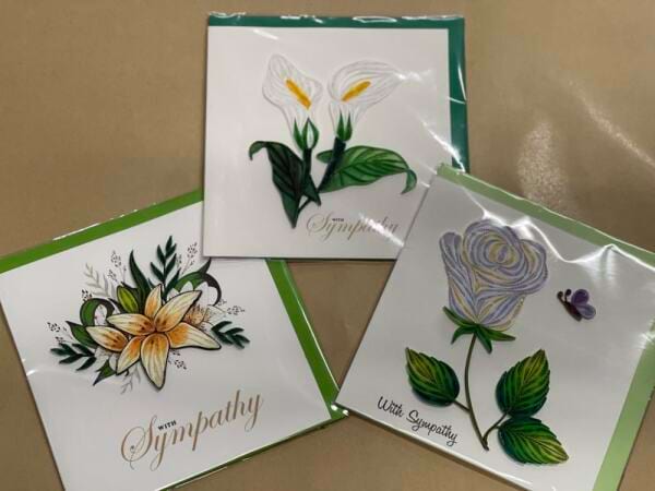 Assorted Sympathy Quill Cards (L)