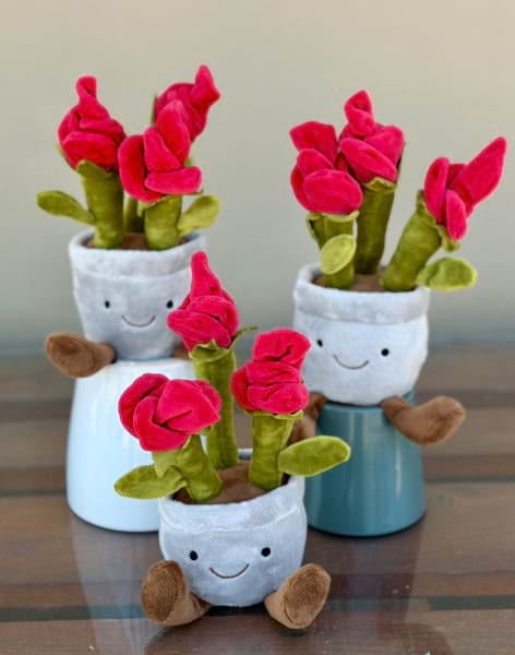 Red Rose Pot Plush