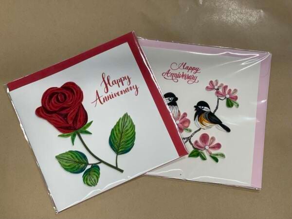 Assorted Anniversary Quill Card (L)