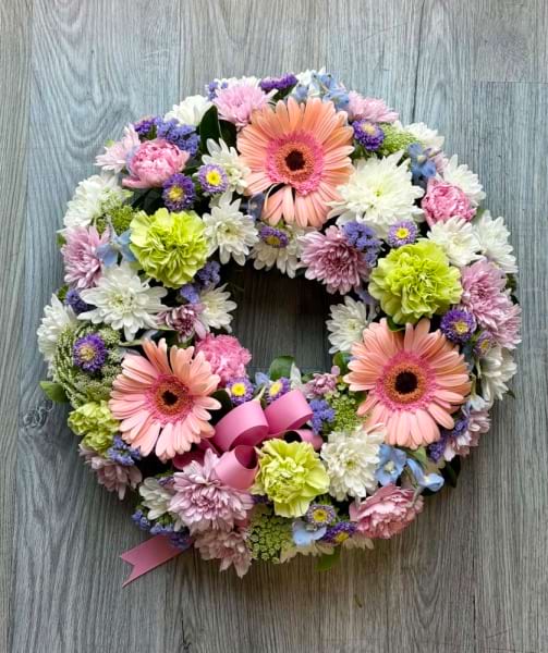 Designer's Choice Pastel Wreath (35cm Wreath Base)