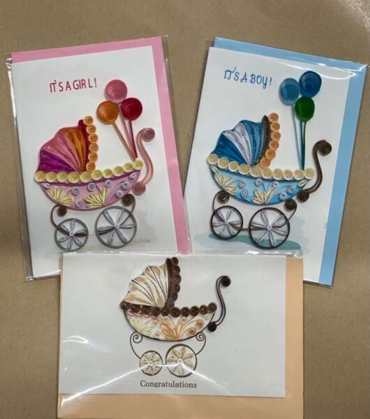Assorted Baby Quill Cards (S)